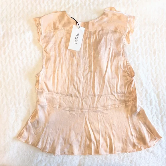 New ba&sh Carey Top Ruffle Sleeve - Picture 3 of 3